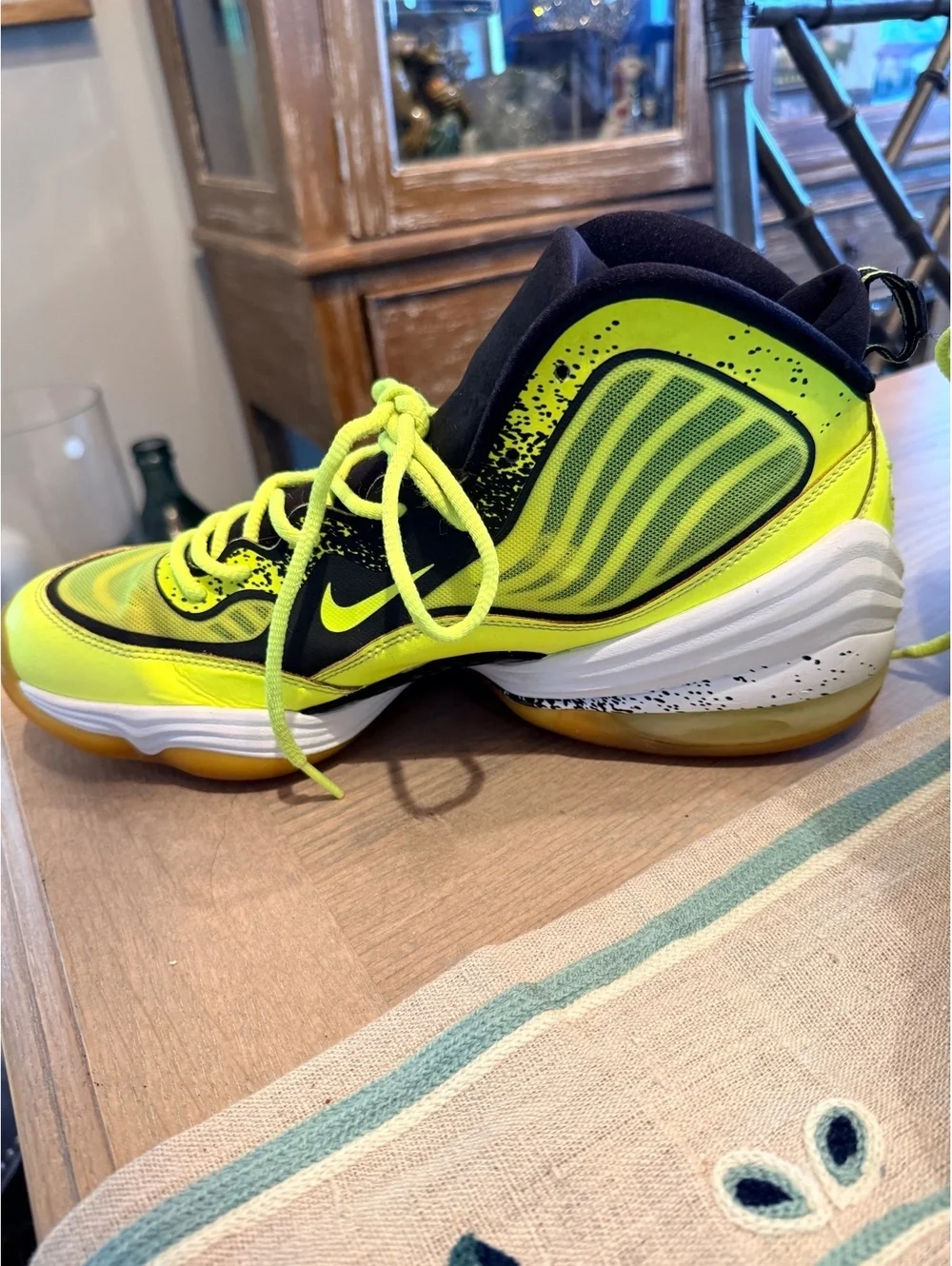 Nike Air Penny V HL Highlighter Volt Basketball Sneakers